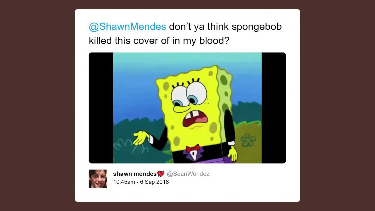 Twitter reacts to SpongeBob's 'In My Blood'