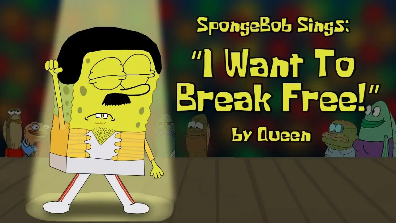 SpongeBob sings 'I Want To Break Free' by Queen (200K SUB SPECIAL)