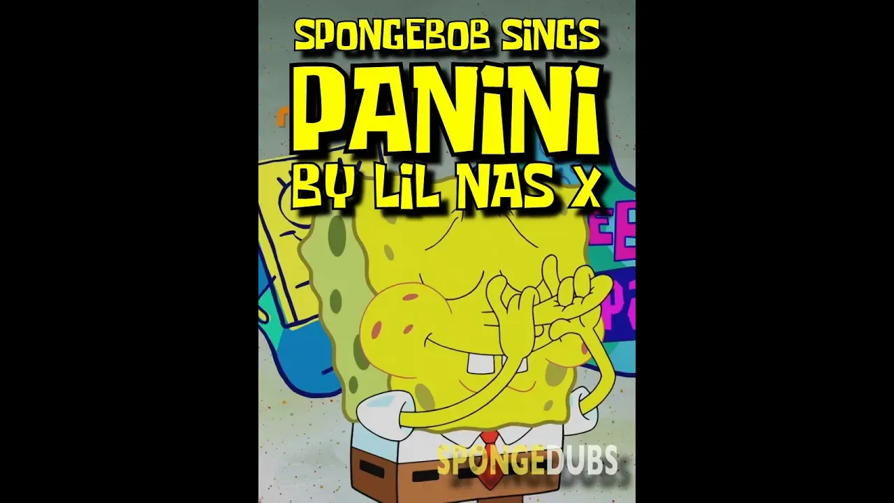 SpongeBob sings 'Panini' by Lil Nas X #shorts